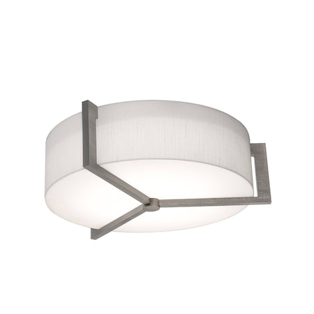 Afx Apex 12'' Flush Mount - Weathered Grey Finish - Linen White Shade APF1214MBWG-LW